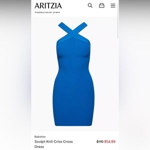 Aritzia Babaton Sculpt Knit Criss Cross Dress
